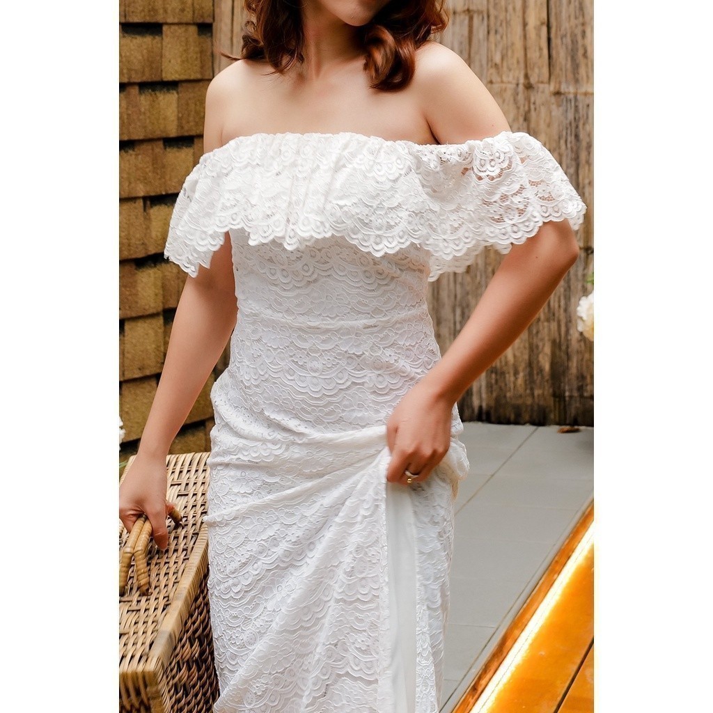 MyWay Brand : Dress ชุดเดรส Snow Shoulder