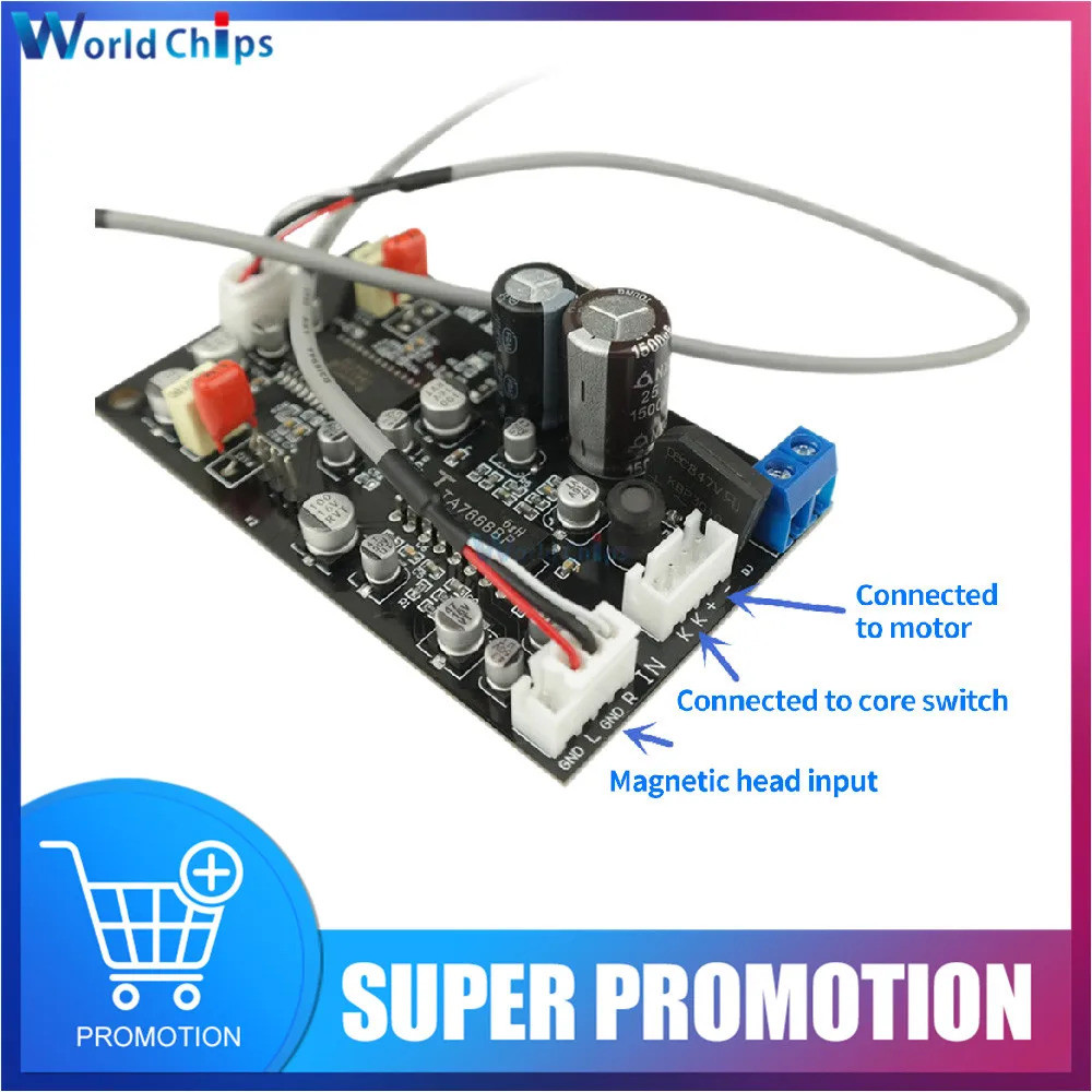 บอร์ดปรีแอมพลิฟายเออร์เครื่องบันทึกเทปสเตอริโอ <0>TA7668 โมดูลแอมพลิฟายเออร์สเตจหน้าพร้อม CXA1332 ลด