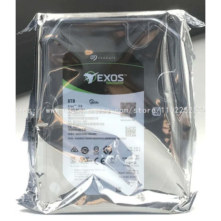 ฮาร์ดไดรฟ์ภายใน Seagate Exos 7e8 8TB 7200 RPM ขนาด 3.5 นิ้ว (ST8000NM000A)