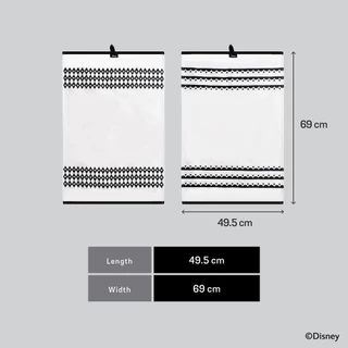 DISNEY MONOCHROME ชุดเซ็ตผ้าเช็ดจานคู่MEYER Mickey mouse ลิขสิทธิ์แท้ ยาว 69 ซม. xกว้าง49.5 ซม.Towels (48954-C)