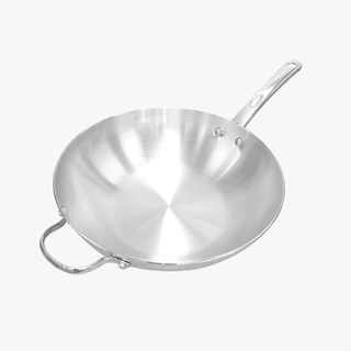 MEYER BELLA CLASSICO Stainless Steel 30cm / 12" Wok Skillet กระทะสแตนเลส มีหูช่วยจับ (77298-T)