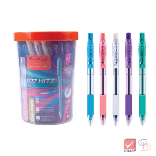 Quantum ควันตั้ม ปากกา ปากกาน้ำเงิน ปากกาโหล ปากกาลูกลื่น 007 Hitz น้ำเงิน 0.7 จำนวน 50 ด้าม