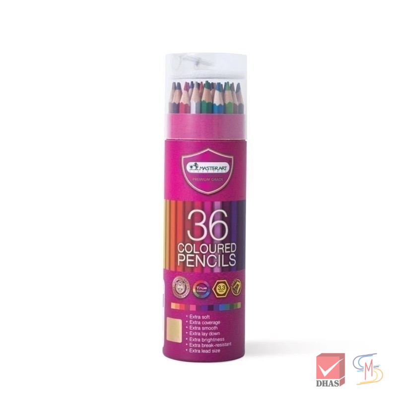 Master Art มาสเตอร์อาร์ต สีไม้ ดินสอสีไม้ แท่งยาว 36 สี จำนวน 1 กระบอก