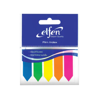 Elfen เอลเฟ่น กระดาษโน๊ต ฟิล์มอินเด็กซ์ 5 สี ขนาด 12 x 50 มม.