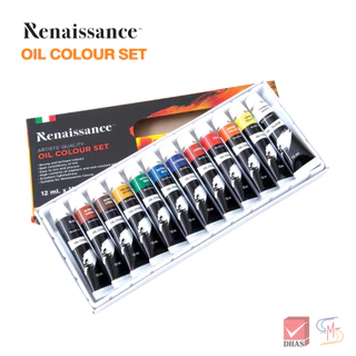 Renaissance สีนํ้ามัน ชุดสีน้ำมัน 12 สี แบบหลอด 12 มล.