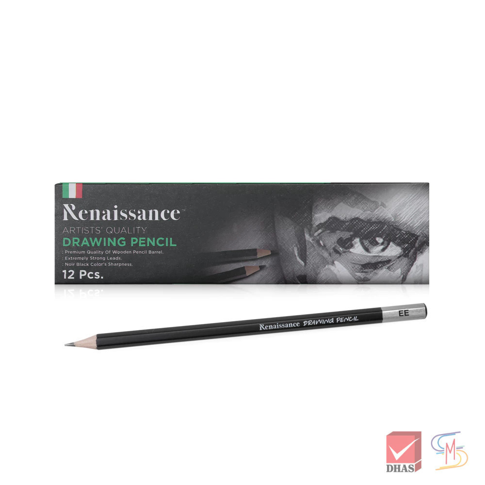 Renaissance ดินสอ ดินสอวาดเขียน EE จำนวน 1 แท่ง