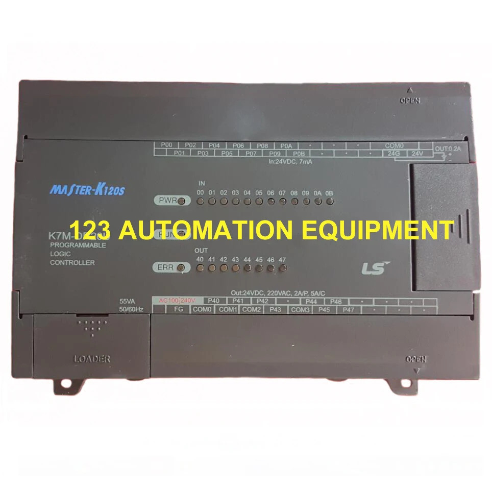 กล่องต้นฉบับใหม่ K7M-DR20U/DC ซีรีส์ LS K120S PLC หน่วยพื้นฐาน