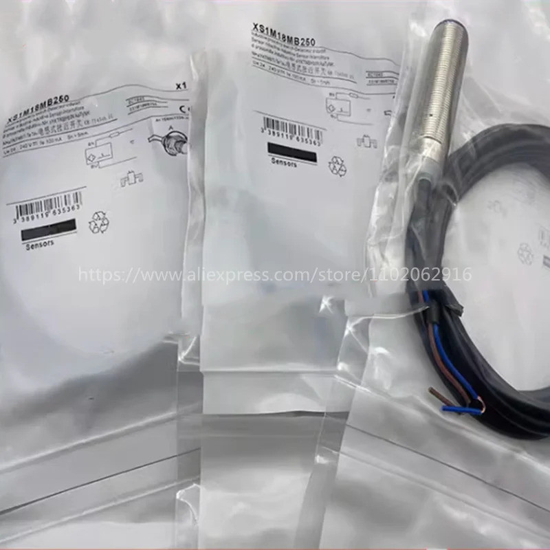 3 ชิ้น เซ็นเซอร์อินดัสเตอร์ใหม่ XS1M18MA250 XS1M18MB250