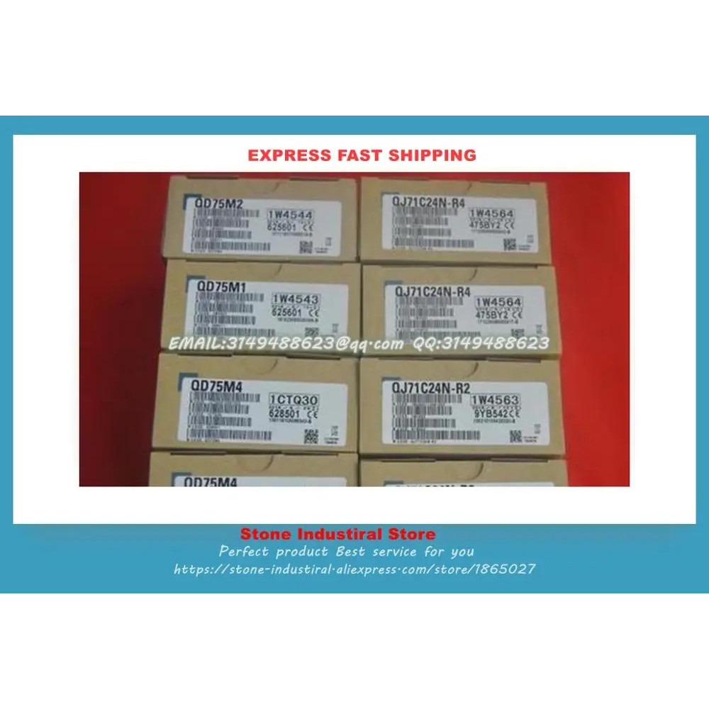 โมดูลการสื่อสาร PLC ซีรีส์ Q QJ71C24N-R2 QJ71C24N-R4 QD75M1 QD75M2 QD75M4 QJ71FL71-T-F01 QJ71C24N ให