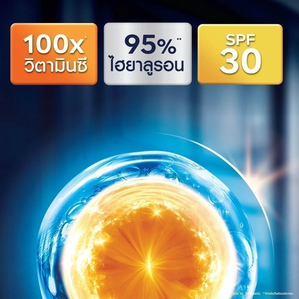 นีเวีย เมน เอ็กซ์ตร้า ไบรท์ ซี แอนด์ ไฮยา เอจ ดีเฟนซ์ วิตามิน เซรั่ม เอสพีเอฟ30 45 มล. 2 ชิ้น NIVEA thumbnail 6