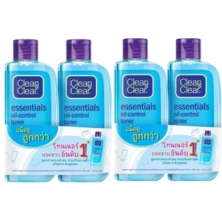 [แพ็ค 4] คลีนแอนด์เคลียร์ โทนเนอร์ เอสเซนเชี่ยล ออยล์ คอนโทรล 100 มล.x 4 Clean & Clear Essentials Oil Control Toner
