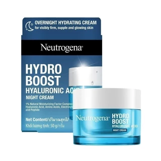 [แพ็คคู่] นูโทรจีนา ไฮโดร บูสท์ ไฮยาลูโรนิค แอซิด ไนท์ ครีม 50 กรัม Neutrogena Hydro Boost Night Cream 50g
