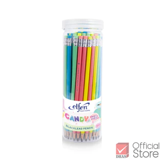 Elfen ดินสอดำ HB รุ่น Candy (แคนดี้) ลายการ์ตูน - กระบอก 60 แท่ง