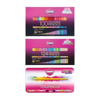 [ราคาพิเศษ 2 กล่อง] Master Art สีไม้ ดินสอสีไม้ แท่งยาว 100 สี 124 สี และ 150 สี รุ่นใหม่ จำนวน 2 กล่อง