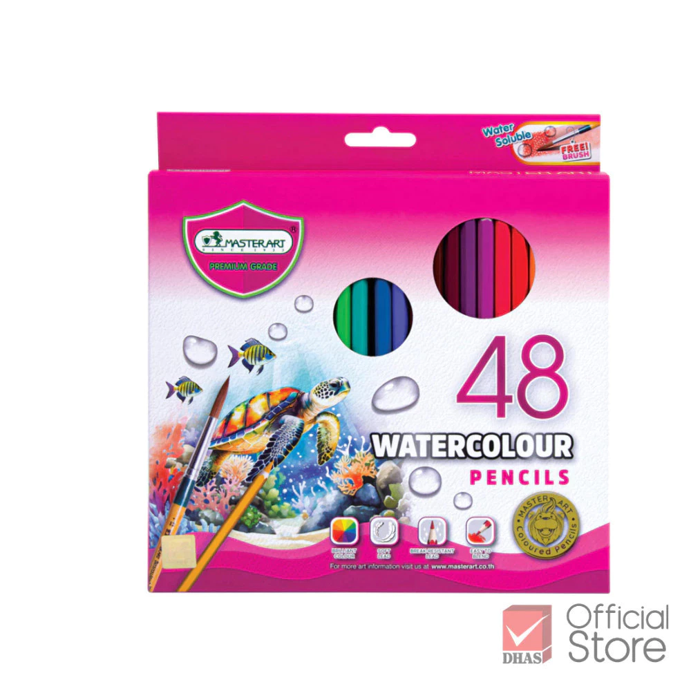 Master Art สีไม้ สีไม้ระบายน้ำ 48 สี จำนวน 1 กล่อง