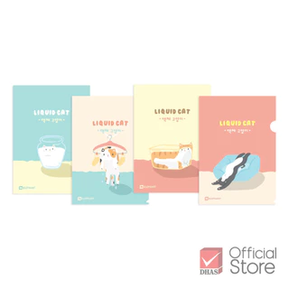 Elephant แฟ้ม แฟ้มซองพลาสติก 1 ช่อง ลิควิดแคท จำนวน 1 แฟ้ม (คละลาย)