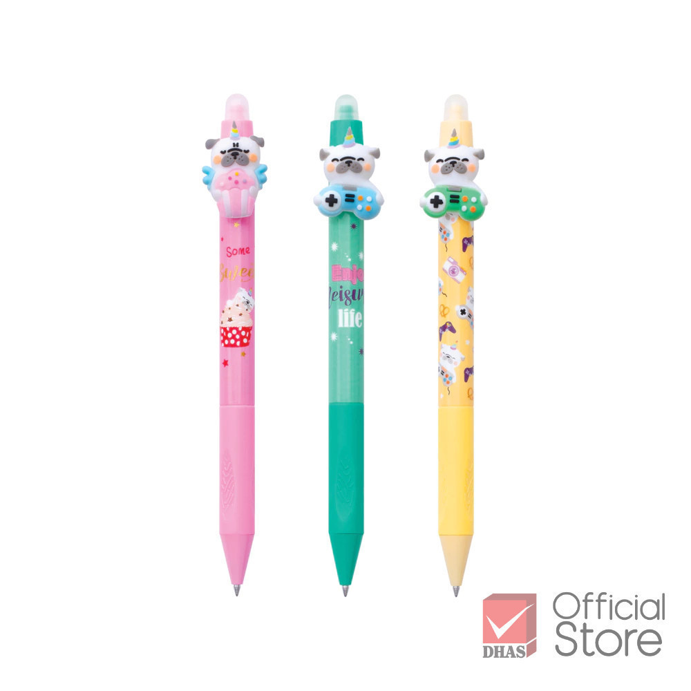 [ซื้อ1แถม1] Quantum ปากกาเจล ปากกาลบได้ EG04 น้ำเงิน 0.5 คละลาย จำนวน 1 ด้าม