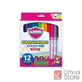 Master Art มาสเตอร์อาร์ต สีเมจิก ปากกาเมจิก ล้างออกได้ 12 สี รุ่นคลาสสิค MWM12T จำนวน 1 กล่อง