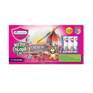 Master Art สีน้ำ 5 มล. 12 สี แถมพู่กัน จำนวน 1 กล่อง