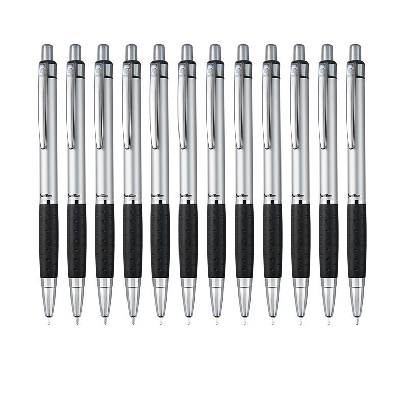 Quantum ปากกา ปากกาลูกลื่น เจลโล่พลัส 1241 สีโครเมียม น้ำเงิน 0.7 จำนวน 12 ด้าม — صورة 2