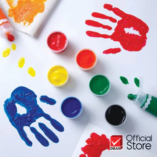 Master Art สีทามือ ฟิงเกอร์เพ้นท์ สีปลอดสารพิษสำหรับเด็ก ชนิดกระปุก 35 ml. 6 สี เสริมพัฒนาการเด็กวัย 3 ขวบขึ้นไป