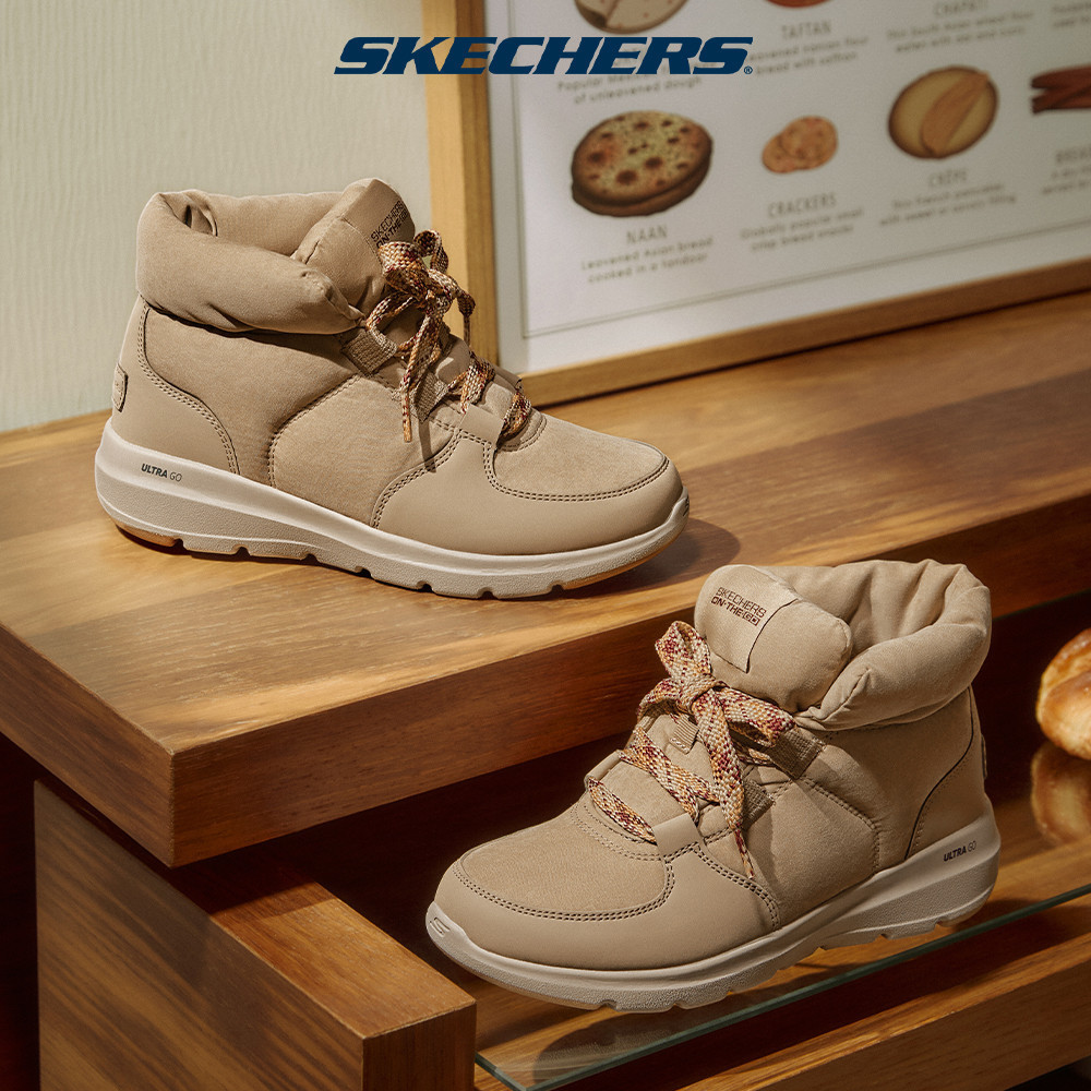 Skechers สเก็ตเชอร์ส รองเท้า ผู้หญิง On-The-Go Glacial Ultra Shoes - 144194-TAN