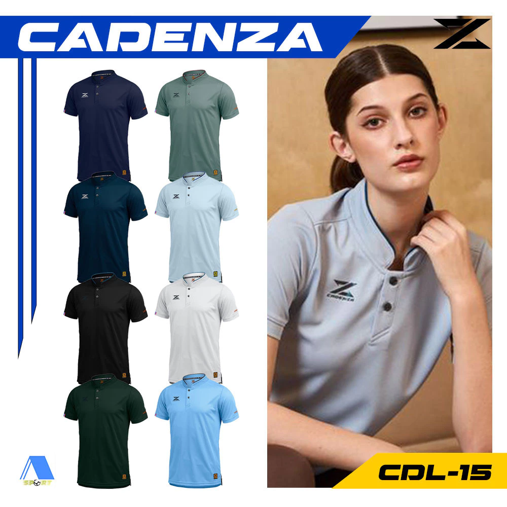 [[ส่งฟรี!! มีเงินคืน]] เสื้อโปโลคาเดนซ่า(คอจีน) CADENZA POLO รหัส CDL-15 ชุดที่ 2 MANDARIN แท้100%