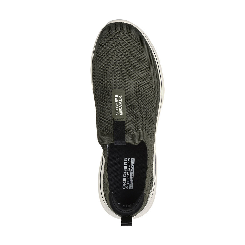 Skechers สเก็ตเชอร์ส รองเท้าผู้ชาย Men GOwalk 7 GOwalk Shoes - 216633-OLBK - Air-Cooled Goga Mat