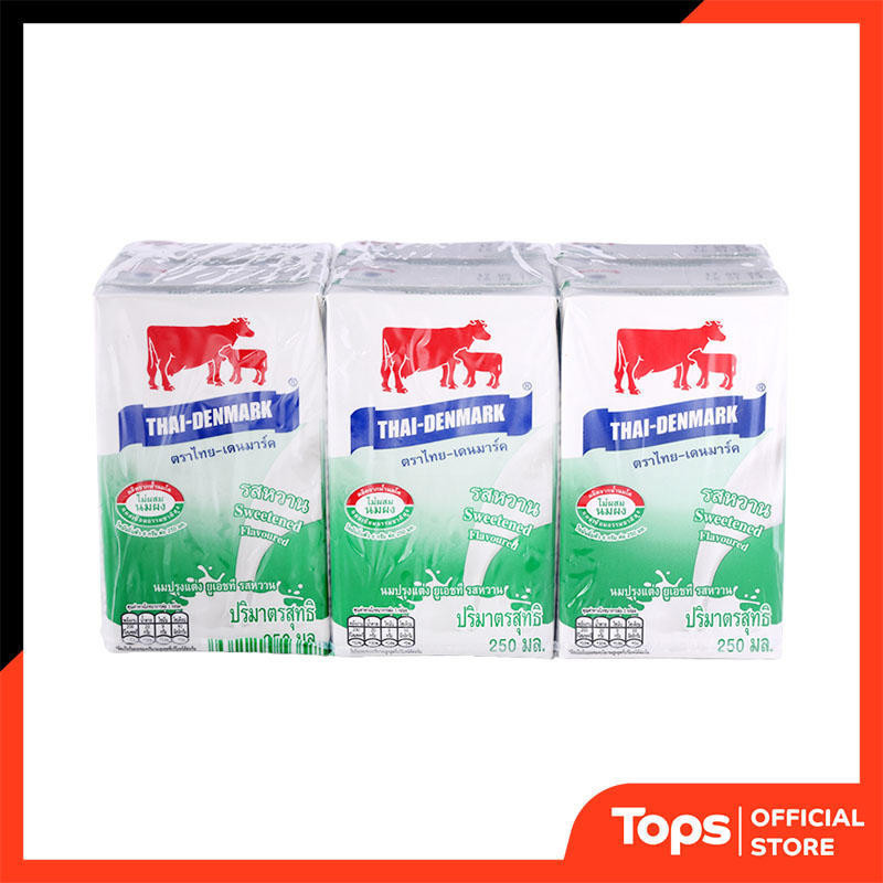 THAI DENMARK ไทยเดนมาร์คนมยูเอชทีรสหวาน 250มล. แพค6 [8852537012269]