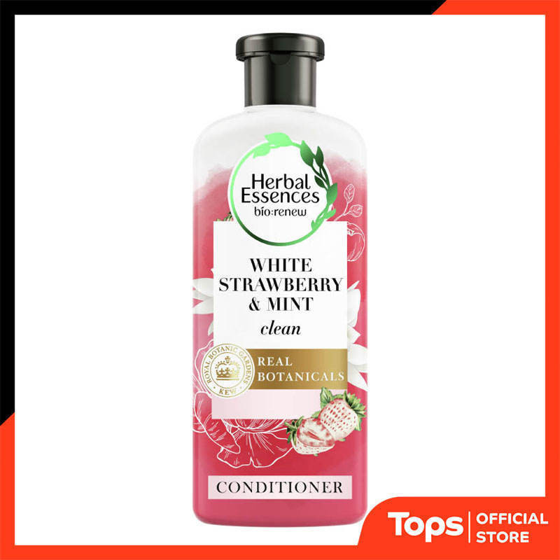 HERBAL ESSENCES เฮอร์บัลเอสเซ้นส์ครีมนวดผมคลีนไวท์สตรอเบอร์รี่แอนด์สวีทมิ้นท์ 400มล. [8001090222572]