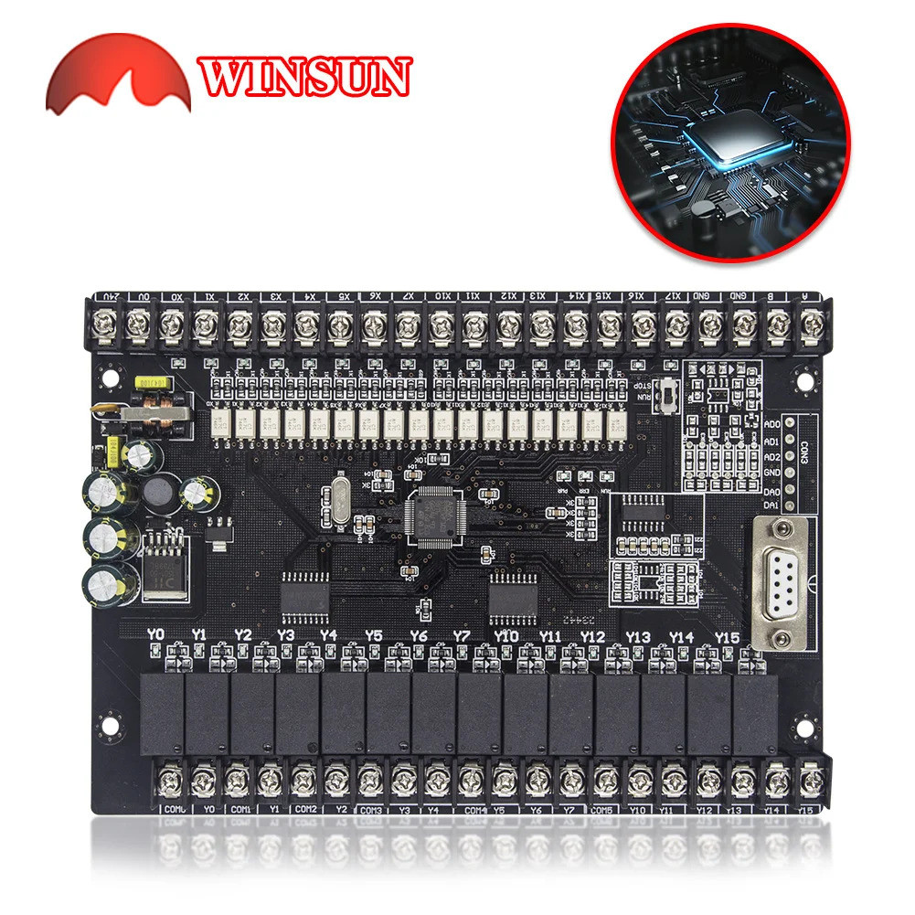 ตัวควบคุมแบบกำหนดเอง FX1N-30MR บอร์ดรีเลย์ แหล่งจ่ายไฟ DC24V 16 เข้า 14 ออก ฟังก์ชันอนาล็อก I/O 485