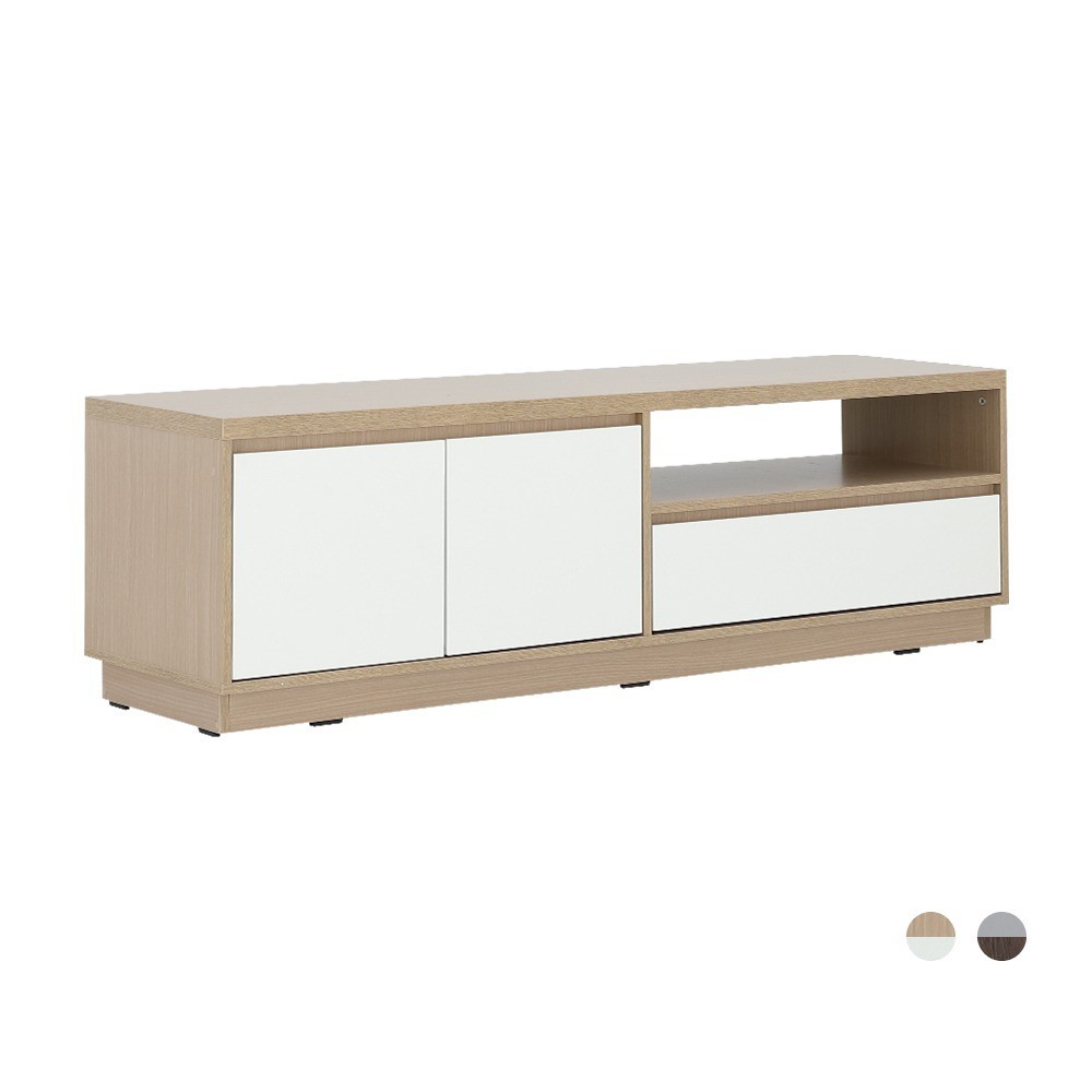 HomeHuk ตู้วางทีวี 2 บาน พร้อมลิ้นชัก รุ่นมินิโอ ขนาด 150 ซม.