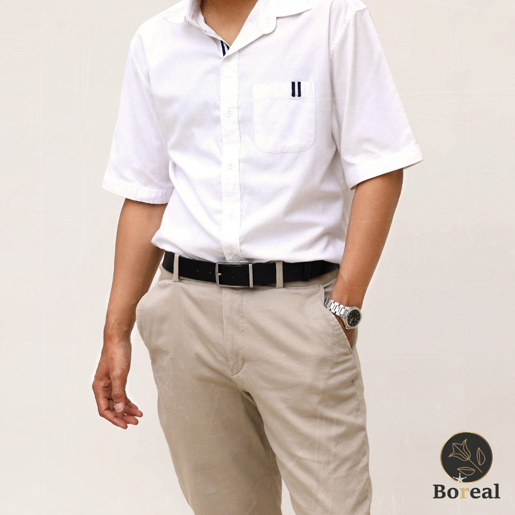 [ส่งด่วนฟรี] Louis Montini (Classic) เข็มขัดหนังวัวแท้ เข็มขัดผู้ชาย Men's Belt MGN116, MGN119, MGN167 - รูปที่ 6