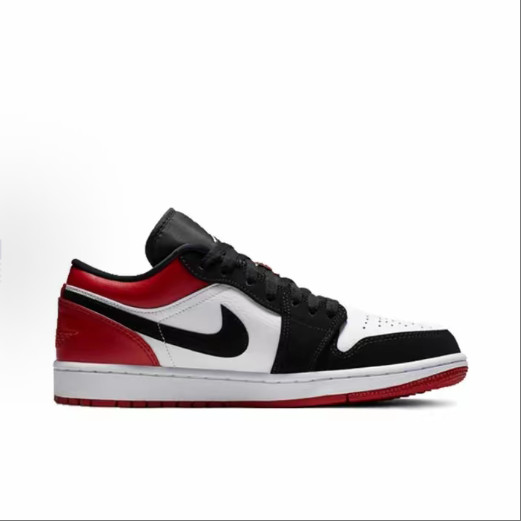 Air Jordan 1 Low“Black Toe” Black toe Sneakers นิ้วเท้าสีดำ รองเท้าผ้าใบ