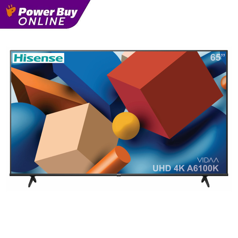 HISENSE ทีวี 65A6100K สมาร์ททีวี 65 นิ้ว 4K VIDAA UHD LED รุ่น 65A6100K ปี 2024