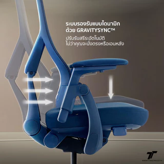 TT AEROFLEX Ergonomic Chair GravitySync Support เก้าอี้คอม ปรับเอนได้ 110 - 140 องศา ที่วางแขน 3D