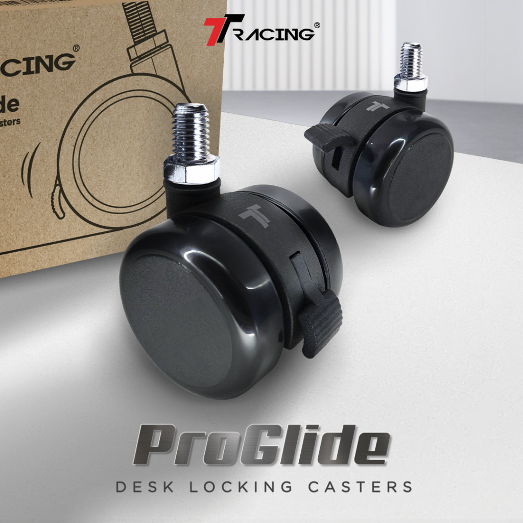 TTRacing ProGlide Desk Locking Caster 4 ล้อ สำหรับโต๊ะ Titus Smart Desk ประกอบและถอดง่าย ล็อกได้