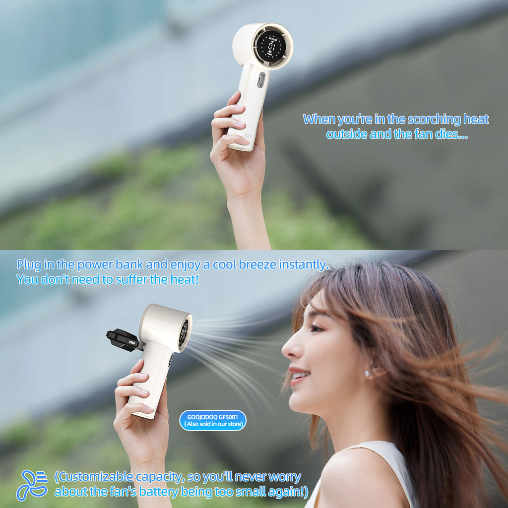 GOOJODOQ Dual Plug - digital Capsule Power Bank Instant Power Swap Mechanical Wind Appearance Design - รูปที่ 7