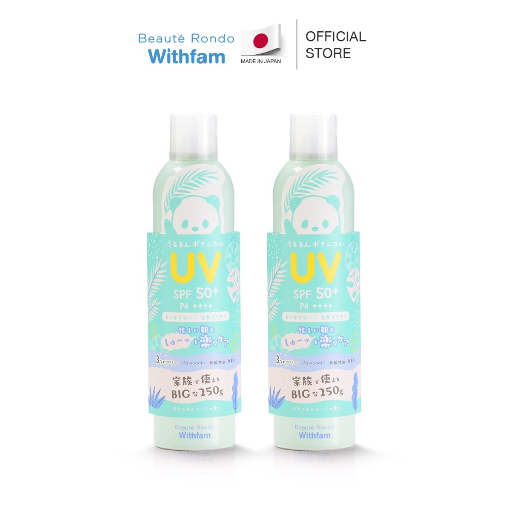 (แพ็ค2) Beaute Rondo สเปรย์กันแดด 250ml กลิ่น Botanical Herb ช่วยปกป้องรังสี UV ทั่วทั้งร่างกาย SPF 50+ PA++++
