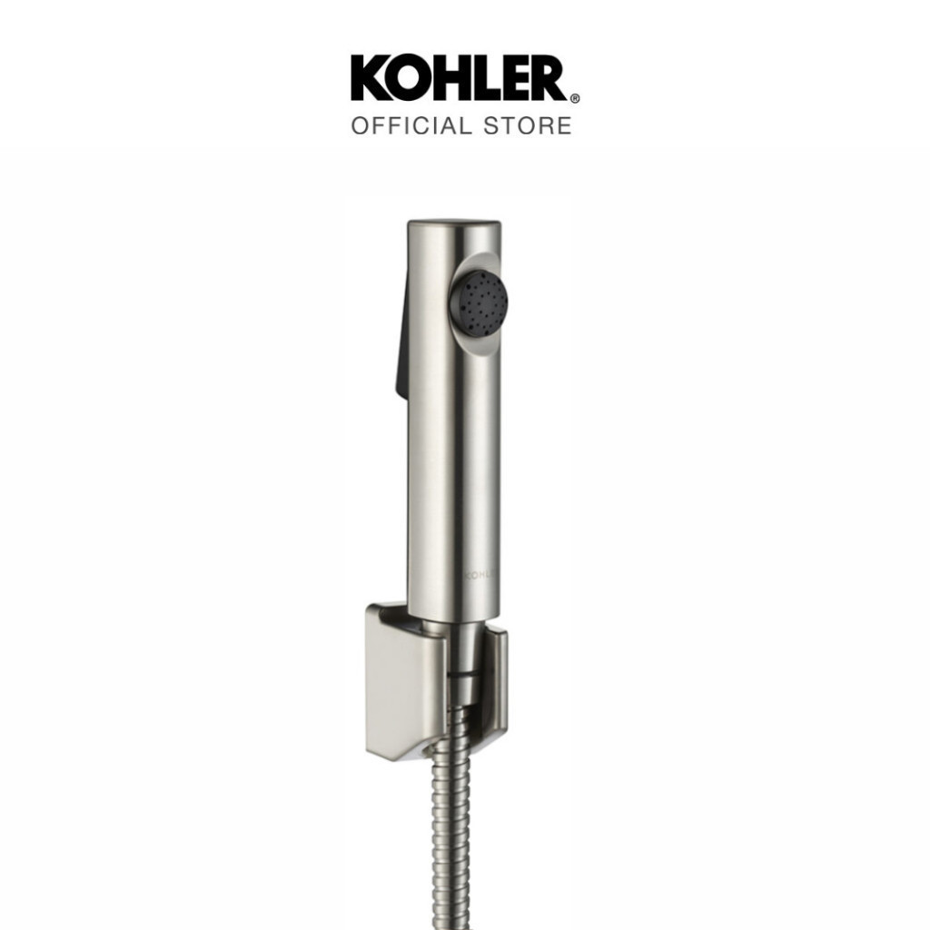 KOHLER Cuff hygiene spray w/hose and fixed wall bracket สายฉีดชำระ สีนิกเกิ้ลปัดลาย K-98100X-B-BN​