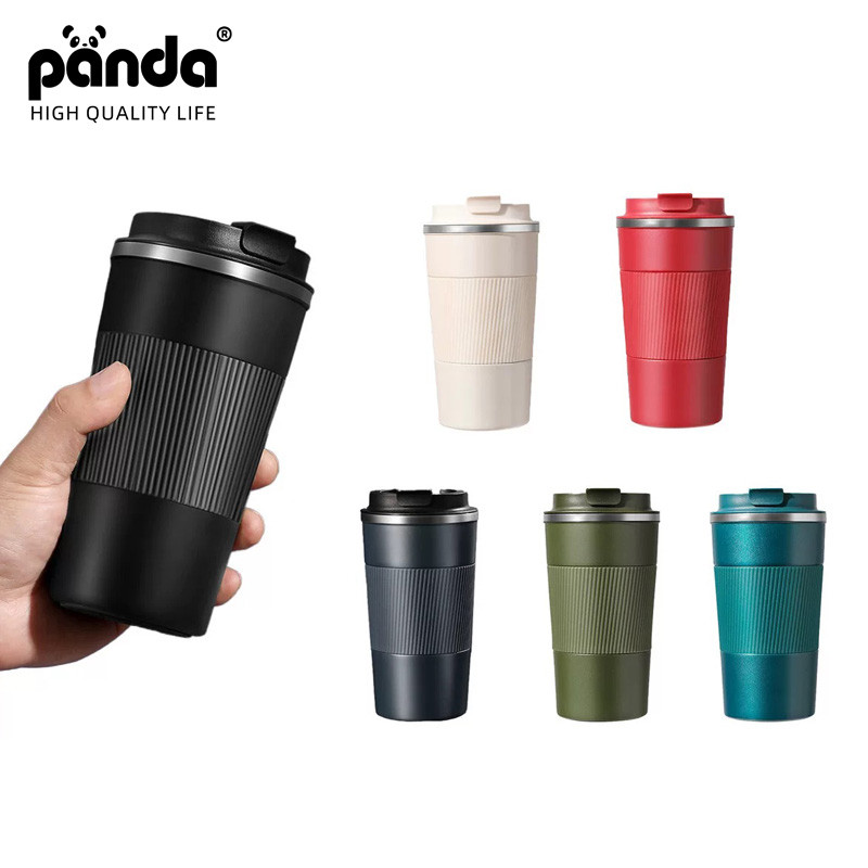 panda แก้วกาแฟพกพา เก็บความเย็น แก้วกาแฟ แก้วเก็บอุณหภูมิ สแตนเลสแบบพกพา น้ำสแตนเลส 510ML