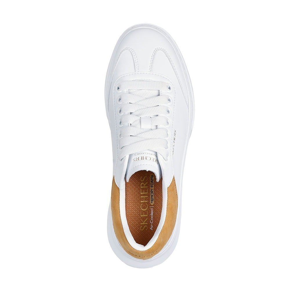 Skechers สเก็ตเชอร์ส รองเท้าผู้หญิง Women Cordova Classic Court Classic Shoes - 185060-WTAN - Air-Cooled Memory Foam