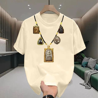 Basi💥เสื้อยืด Oversize คอตตอน100% เกรดพรีเมียม ไม่หดตัว - ลาย Amulet3