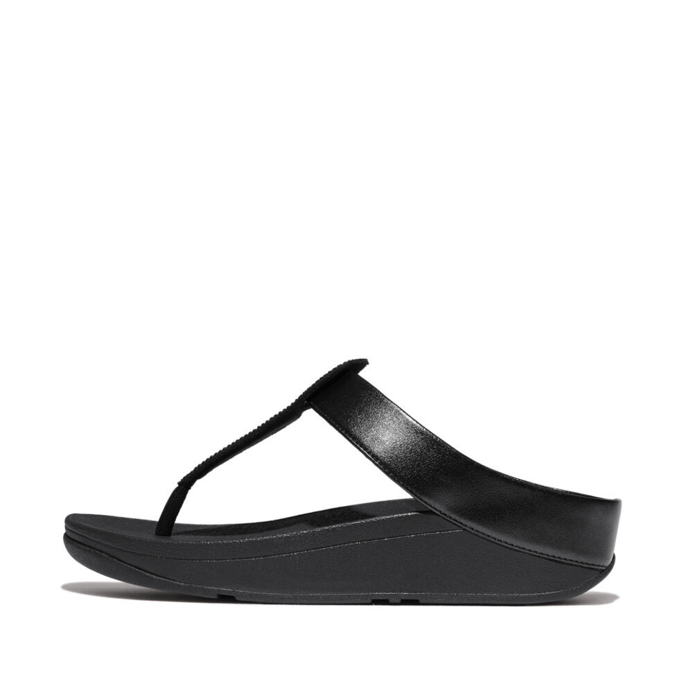 FITFLOP FINO CRYSTAL METALLIC TOE-POST รองเท้าแตะแบบหูหนีบผู้หญิง รุ่น IU2-090 สี BLACK