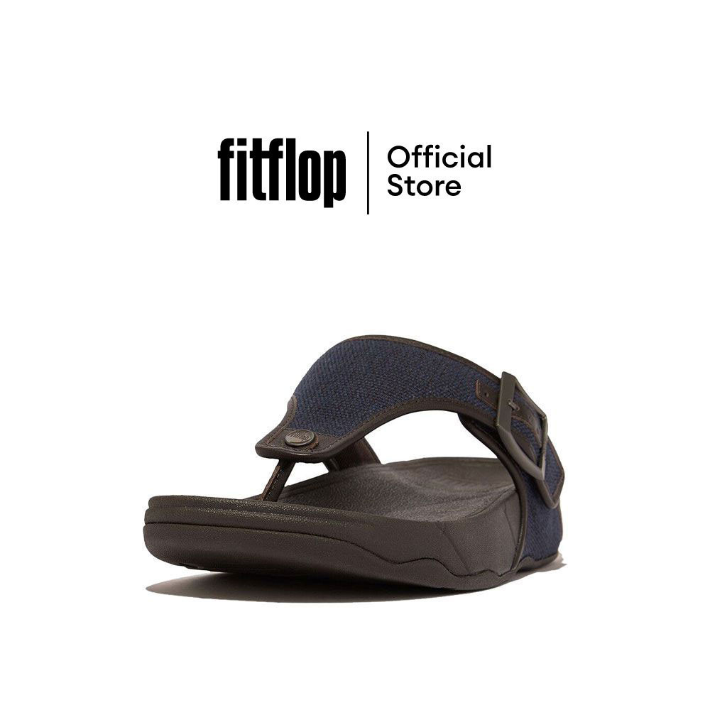 FITFLOP TRAKK II TWO-TONE CANVAS รองเท้าแตะแบบหูหนีบผู้ชาย รุ่น HB1-167 สี CHOCOLATE BROWN