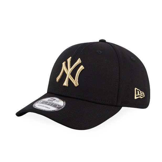 New  Era หมวก รุ่น NEW YORK YANKEES HYBRID METALLIC BLACK 9FORTY CAP