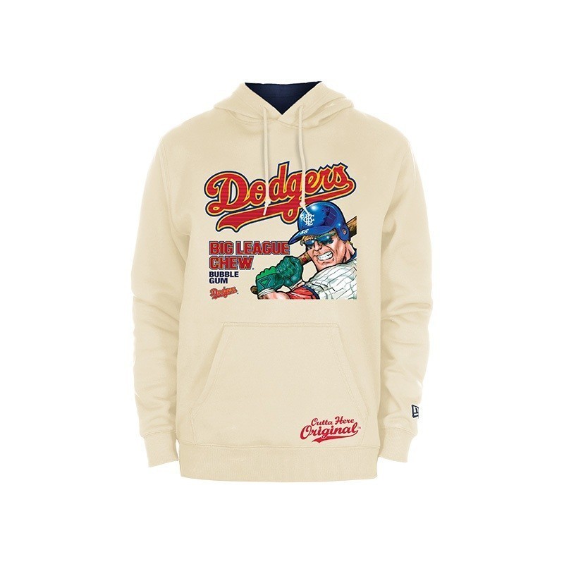NEW ERA X BIG LEAGUE CHEW LOS ANGELES DODGERS WHITE HOODIE