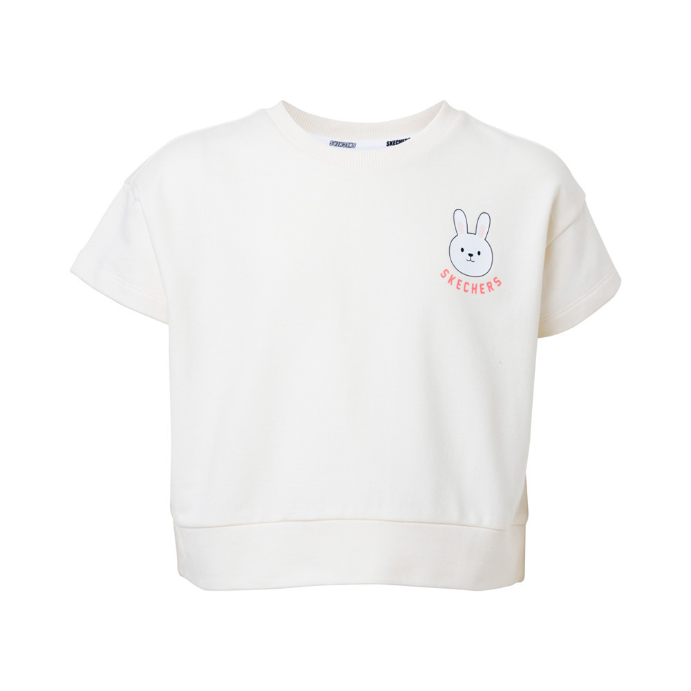 Skechers สเก็ตเชอร์ส เสื้อยืดแขนสั้นเด็กผู้หญิง Girls Comfort Athletic Short Sleeve Tee - SL424G662-OW02