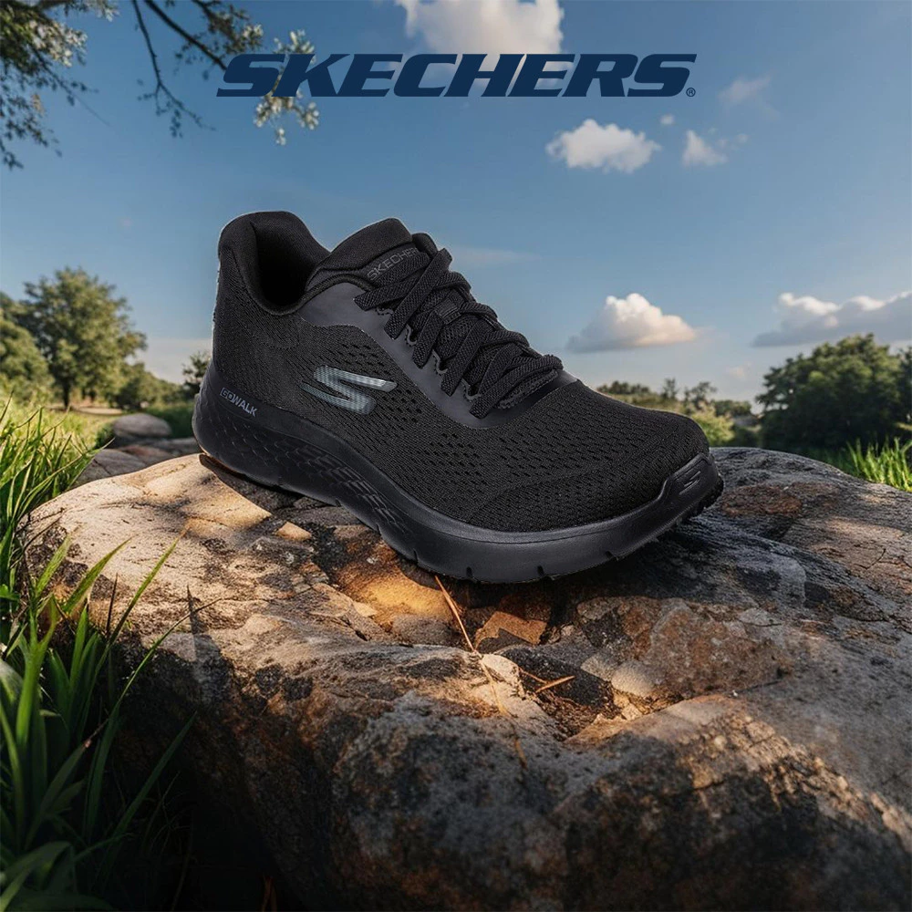 Skechers สเก็ตเชอร์ส รองเท้าผู้ชาย Men GoWalk Flex Remark Walking Shoes - 216486-BBK Air-Cooled Goga Mat