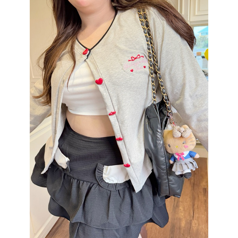 พร้อมส่ง*Baby heart chubby club Cadigan❤️🪄”คาดิแกนฟิลใส่2ตัวที่สาวอวบต้องมีสุดๆ“